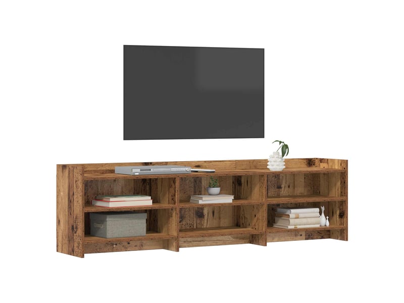  Meuble tv - banc tv - meuble de rangement 168 x 33 x 47 cm bois ancien bois d'ingénierie  - Conforama C