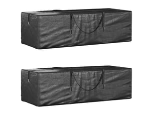 Sacs de rangement pour sapin de noël 2 pcs noir polyéthylène