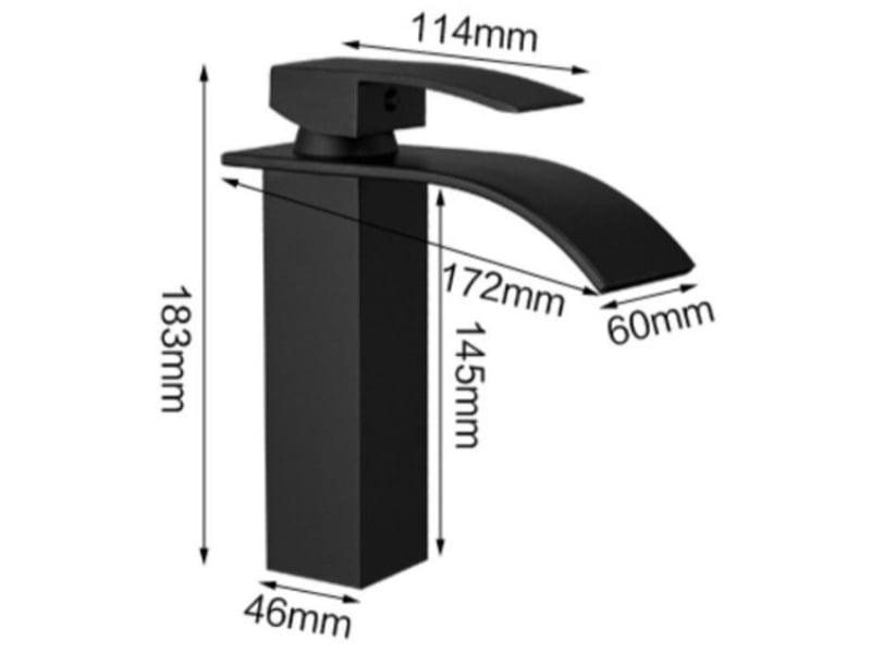  Robinet cascade laqué argent, évier comptoir chaudfroid, armoire salle bain, monotrou, lavabo cascade, mitigeur, laiton  - Conforama D