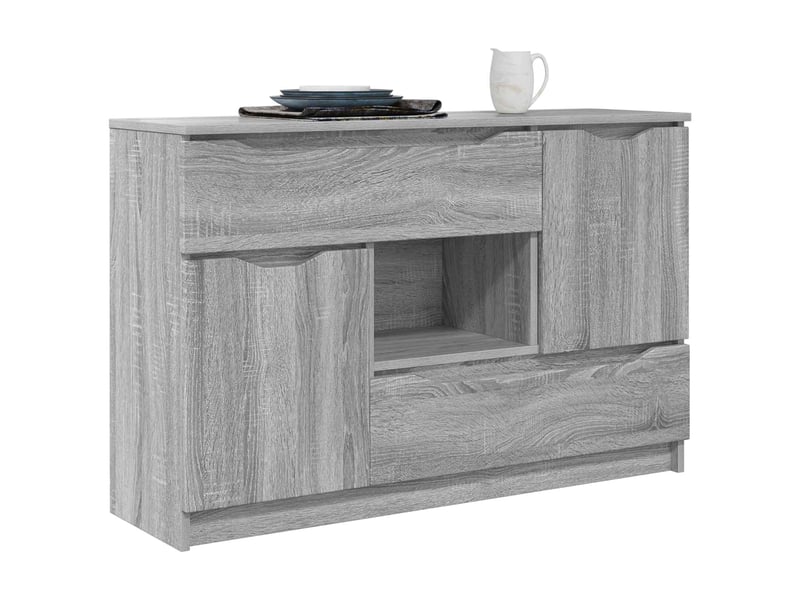  Buffet - bahut - meuble de rangement gris sonoma 100 x 30 x 65,6 bois d'ingénierie  - Conforama C