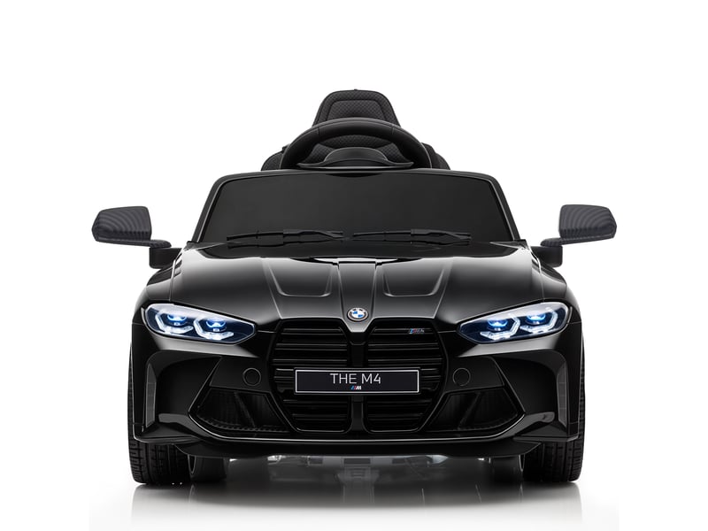  Voiture électrique bmw m4 sous licence pour enfants, avec télécommande, klaxon et phares, 108 x 69,5 x 51 cm, noire  - Conforama A