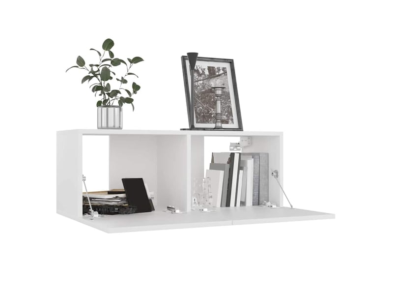 Ensemble de meubles tv 4 pcs blanc bois d'ingénierie shl93521  - Conforama D