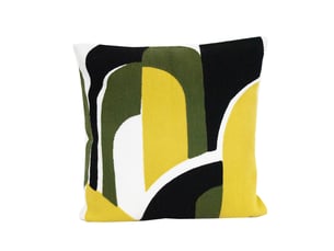 Coussin brodé en relief motif abstrait 45x45 cm