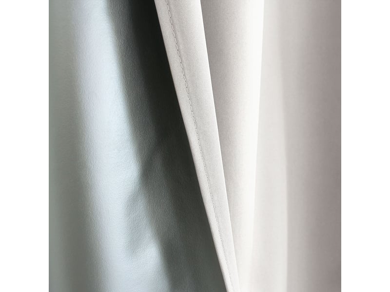 Rideaux occultant thermique, écru, 140x240 cm, lot de 2, avec œillets, collection oxford, cmadeco - beige LOT2-H2055ECR135240 - Conforama D