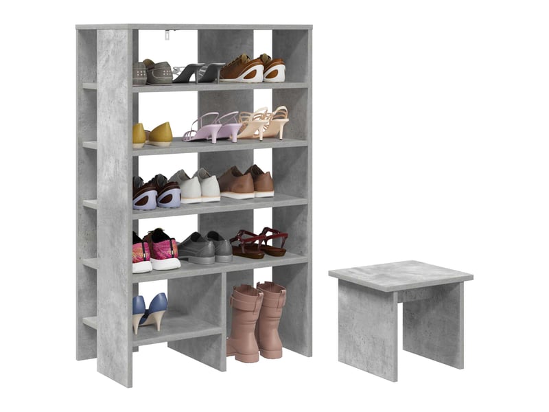  Lot de 2 armoires à chausures, meuble à chausures 62x35x100 cm bois d'ingénierie shl409  - Conforama C