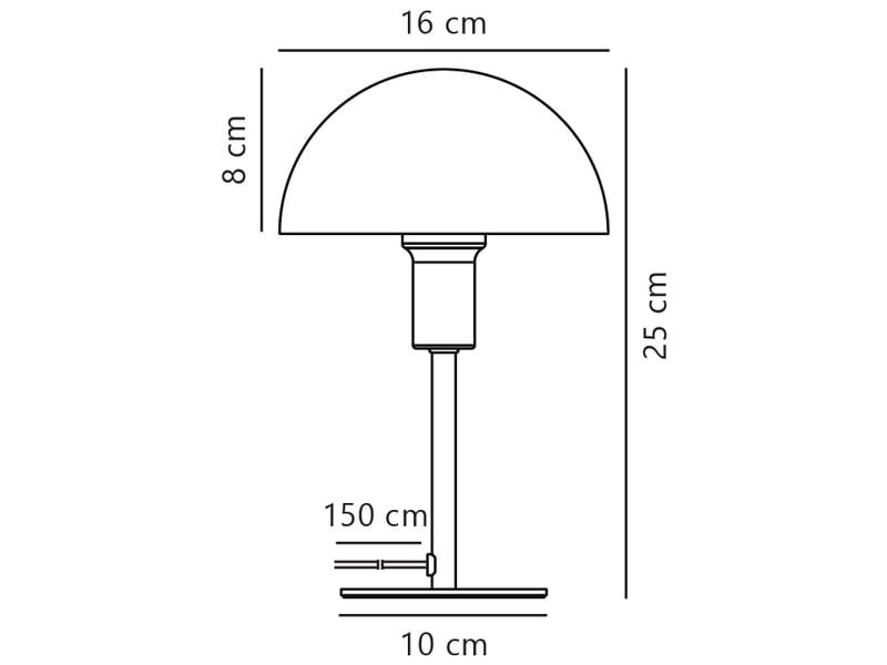  Lampe à poser ellen mini métal vert foncé , h. 25 - ip20 - e14 nordlux intérieur 2213745013 - Conforama E