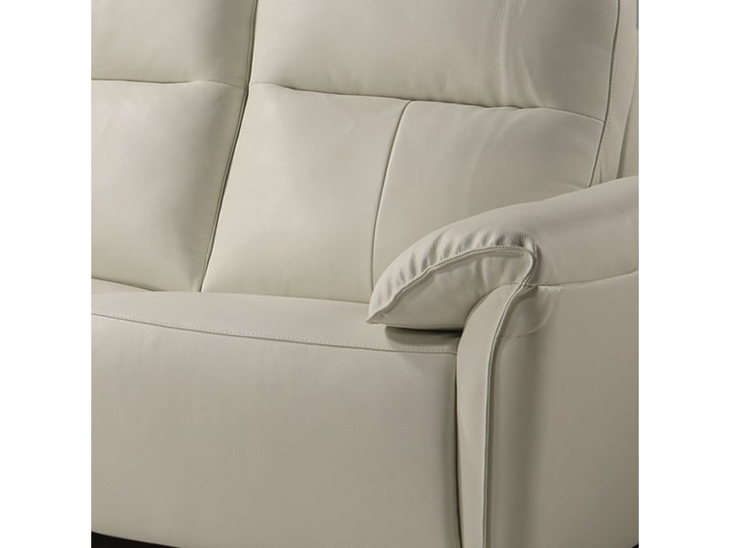  Canapé 2 places fixe tissu cuir blanc - balco BALCO - Conforama C
