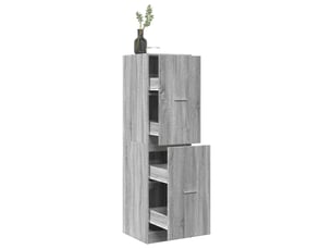 Armoire apothicaire sonoma gris 40x41x144,5cm bois d'ingénierie