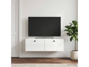 Meuble tv coloris blanc 98 cm <strong></strong>  <strong></strong>