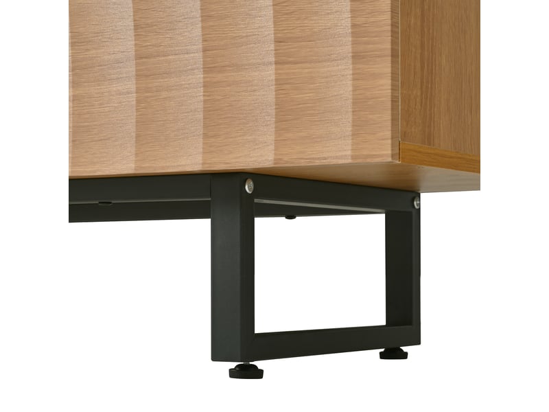  Meuble tv moderne 180 x 38 x 51,5 cm – façade à texture 3d  - Conforama C