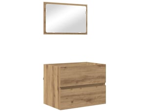 Ensemble de mobilier de salle de bain 2 pc chêne artisanal cf64072
