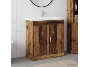 Ensemble de mobilier de salle de bain bois ancien shl8442