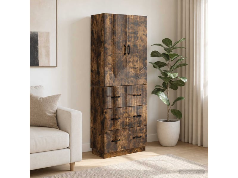 Ensemble de meubles 2 pcs, rangement de salon 66 x 34,5 x 87 cm bois d'ingénierie shl8385 - Conforama B