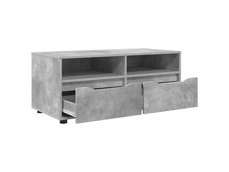  Meuble tv - banc tv - meuble de rangement 100 x 48 x 43 cm gris béton bois d'ingénierie  - Conforama E