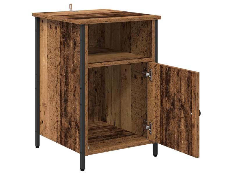 Table de chevet - cabinet de chevet - table de nuit 2 pièces bois ancien 40 x 42 x 60 cm - Conforama D