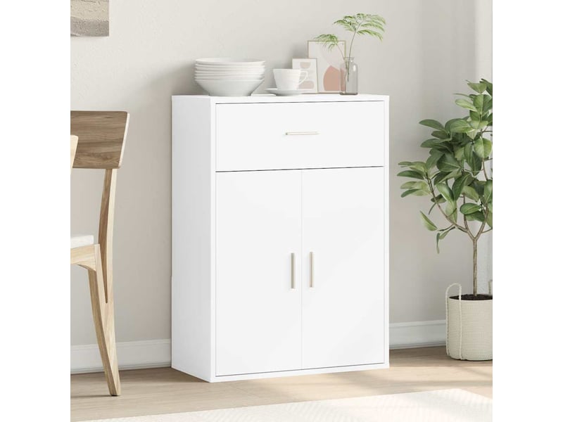  Buffet - bahut - meuble de rangement blanc 60x30x84 cm bois d'ingénierie  - Conforama C