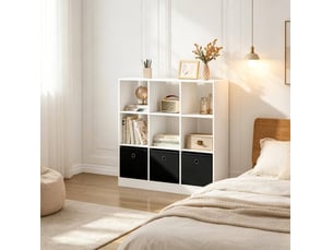 Bibliotheque coloris bicolore 9 étagère(s) <strong>DESMIU</strong> <strong></strong> - 80 cm x 86.5 cm