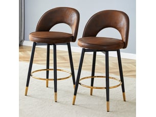 tabouret de bar  <strong>HAUSS SPOLE</strong>  - marron hauteur d'assise 63.5 cm vendu Par paire