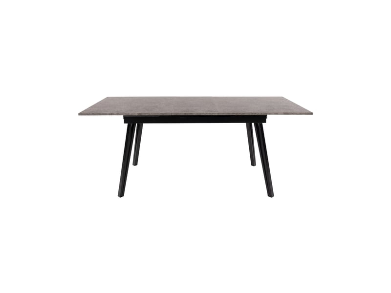 Table extensible effet granit + 6 chaises en velours gris  - Conforama D