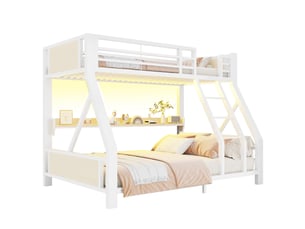 Lit superposé 90x200 cm <strong>MODERNLUXE</strong> <strong></strong> coloris blanc