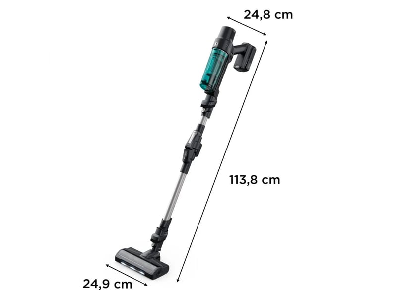  Rowenta - aspirateur balai 2 en 1 rechargeable 18v noirvert  rh6a82wo - x-pert flex 7.60 RH6A82WO - Conforama E