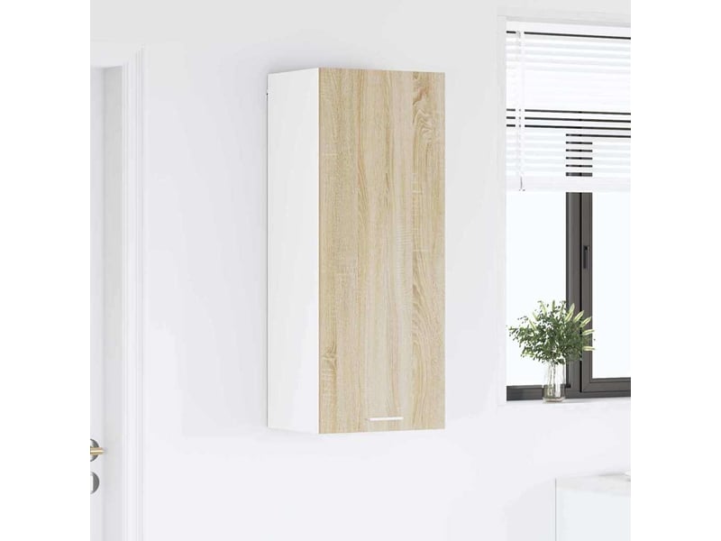 Meuble de rangement cuisine, armoire suspendue chêne sonoma 40x31x100cm shl8201 - Conforama D
