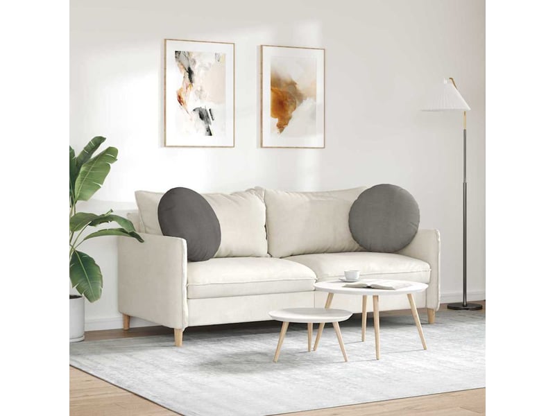  Lot de 2 coussins de siège, coussins décoratifs tissu en velours côtelé gris clair cf59797  - Conforama D