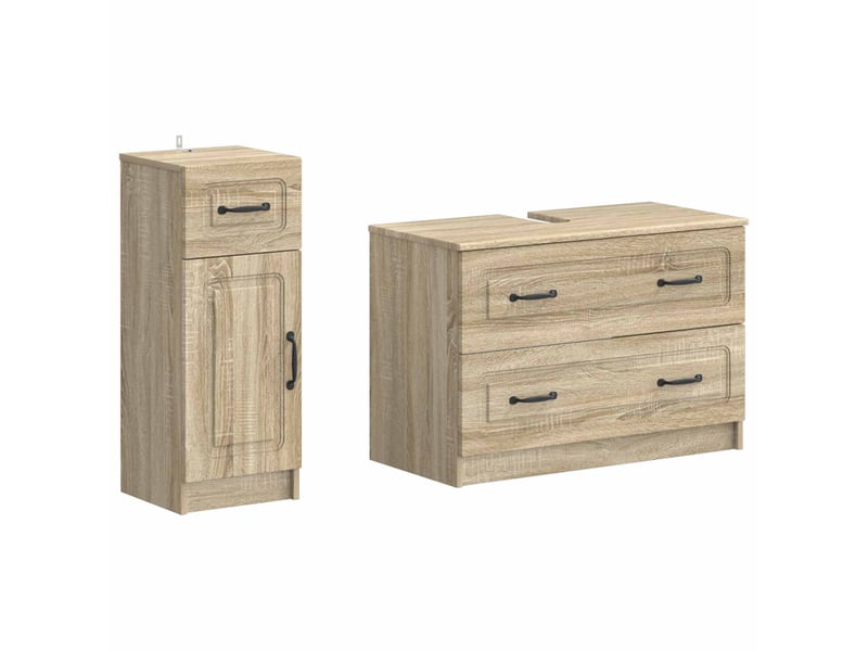 Ensemble de 2 meubles de salle de bain utrecht chêne sonoma cf63212 - Conforama A