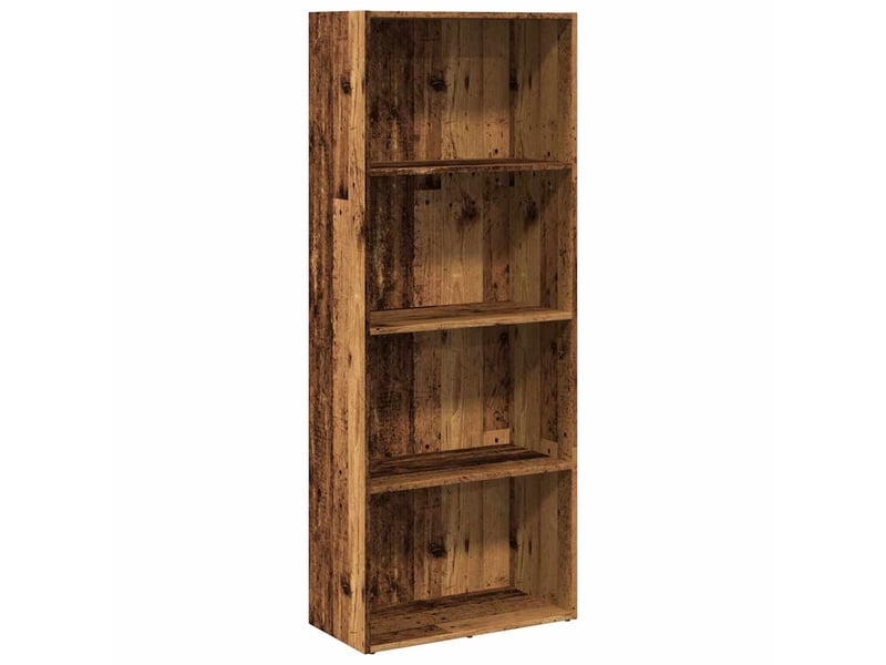  Bibliothèque, meuble de rangement salon vieux bois 60x30x152 cm bois d'ingénierie  - Conforama A
