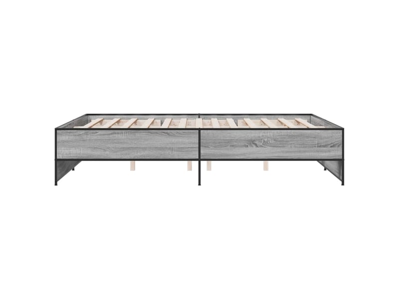  Lit double- lit adulte -  cadre de lit sans matelas sonoma gris 150x200 cm  - Conforama D