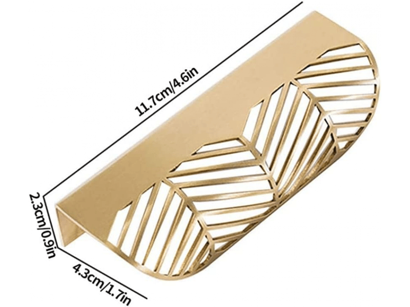  Poignées dorées feuille laitoncuivre, pour placardstiroirscuisine  - Conforama D