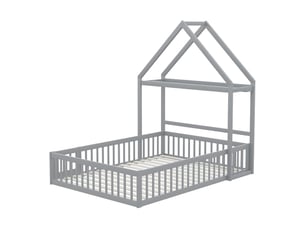 Lit cabane 140x200 cm SOGEU   coloris gris