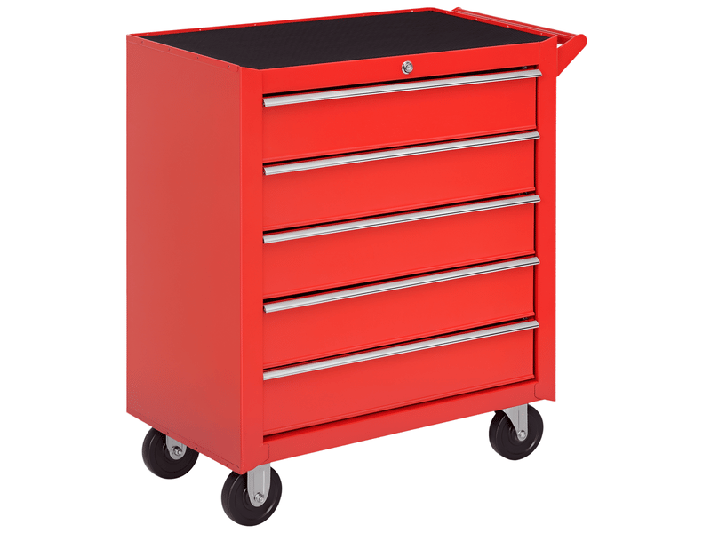  Servante d'atelier 5 tiroirs en acier rouge 69x33x75 cm  - Conforama A