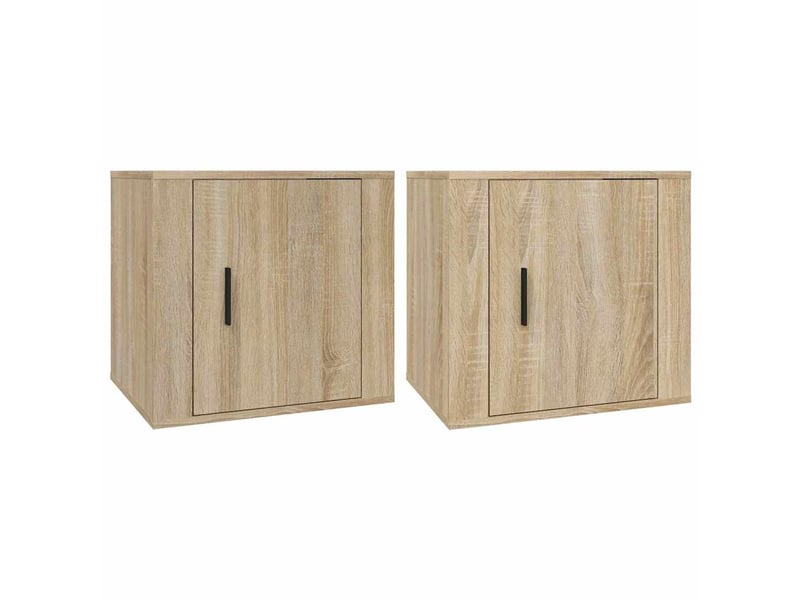  Lot de 2 table de chevet chanmbre, table d'appoint chêne sonoma 50x39x47 cm  - Conforama A