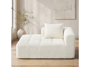 Méridienne 158x90x60 cm sans montage beige