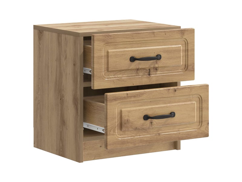  Table de chevet - cabinet de chevet - table de nuit 2 pièces chêne artisanal 43 x 34,5 x 44,5 cm  - Conforama E
