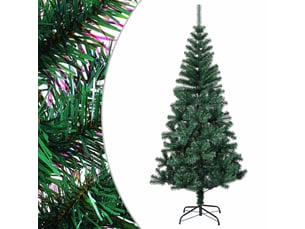 Sapin de noël - arbre de noël artificiel pointes iridescentes vert 150 cm pvc
