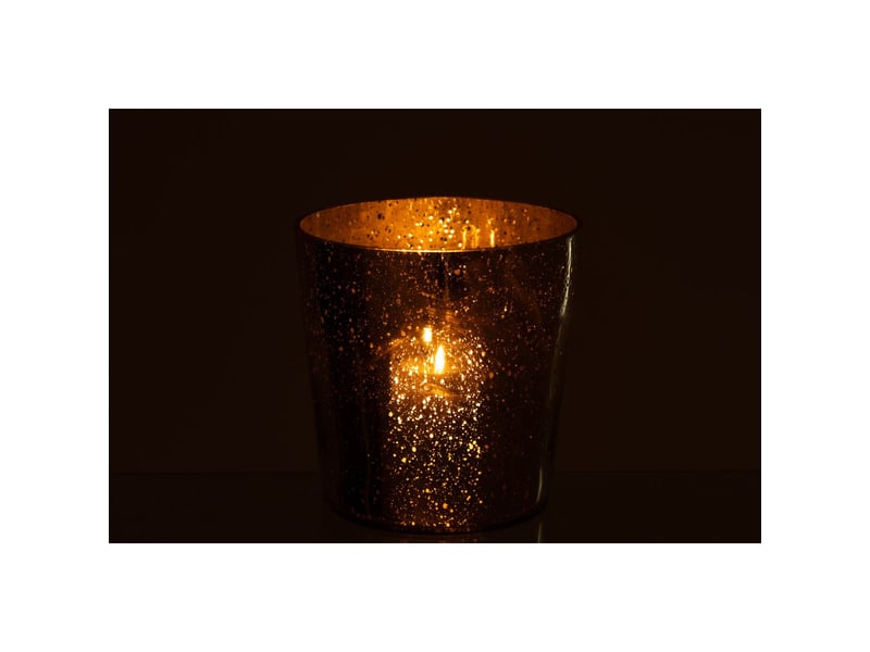  Photophore design en verre ember 22cm argent  - Conforama E
