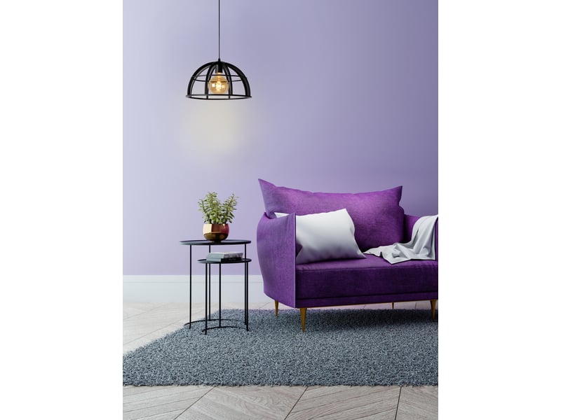 Suspension diam. 40 cm 1xe27 dimmable métal noir - lucide - dikra  - Conforama D