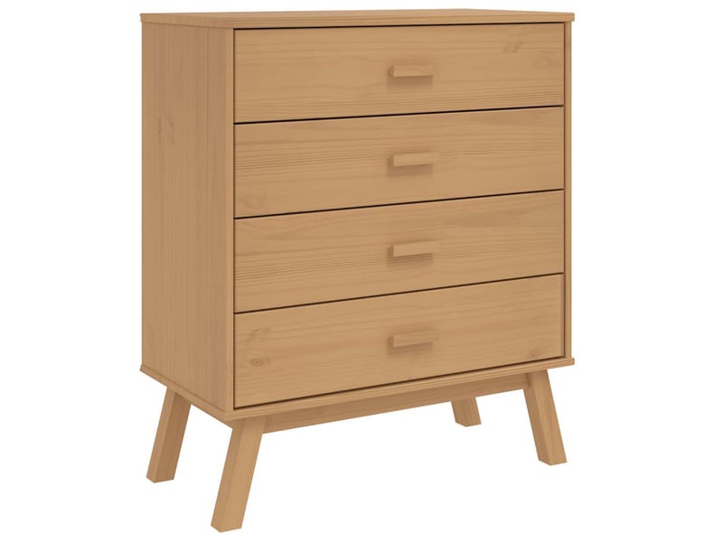  Armoire à tiroirs, commode olden marron bois de pin solide shl66496  - Conforama A