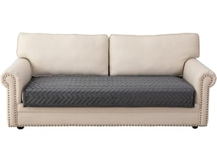 Housse de canapé 3 places avec accoudoirs – gris foncé, 90x160 cm, 1 pièce