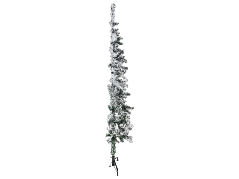  Demi sapin de noël, arbre de noël artificiel mince avec neige floquée 150 cm  - Conforama D