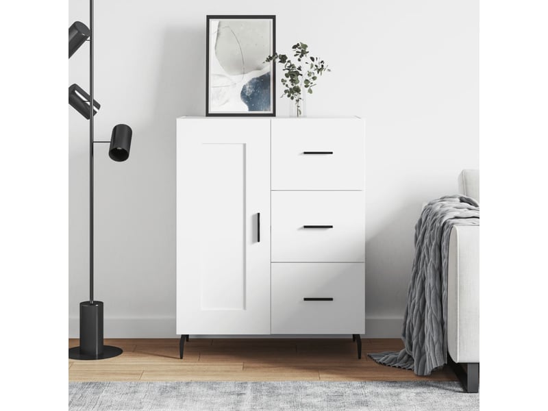  Buffet - bahut - meuble de rangement blanc 69,5x34x90 cm bois d'ingénierie  - Conforama B