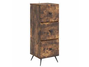 Armoire de rangement bureau, armoire à tiroirs chêne fumé 33 x 34,5 x 90 cm shl2246