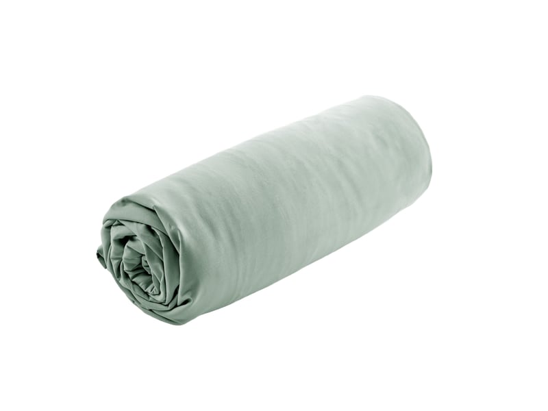  Drap housse 180x200+35 cm percale de coton céladon PD25246 - Conforama B