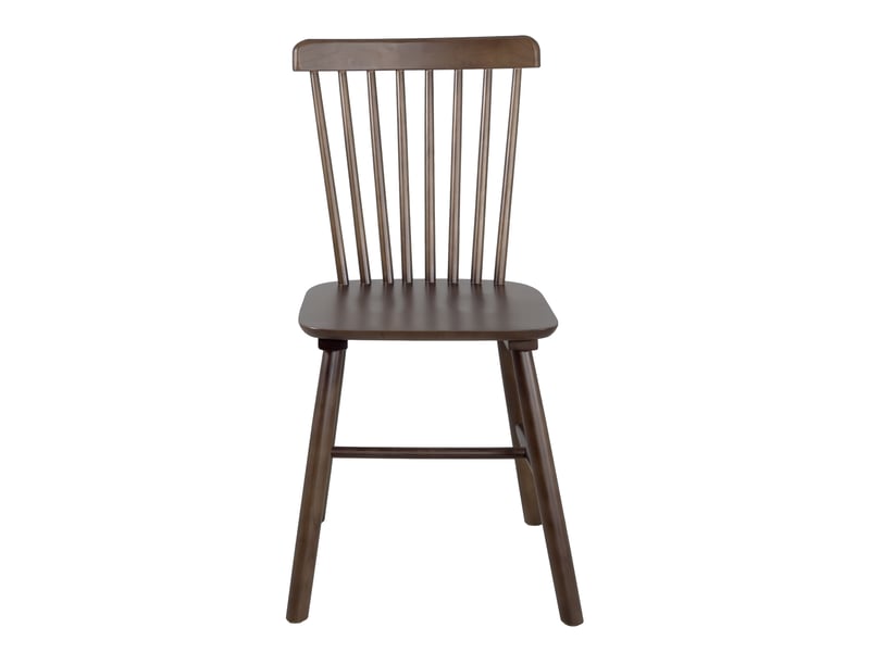 Lot de 2 chaises bistrot mona en bois massif d’hévéa finition bois foncé 432-MONA - Conforama B