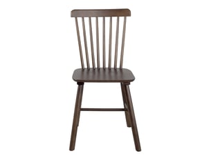 Lot de 2 chaises bistrot mona en bois massif d’hévéa finition bois foncé