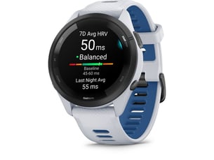 Montre gps 46 mm amoled 1,3 verre gorilla avec bracelet silicone blancbleu