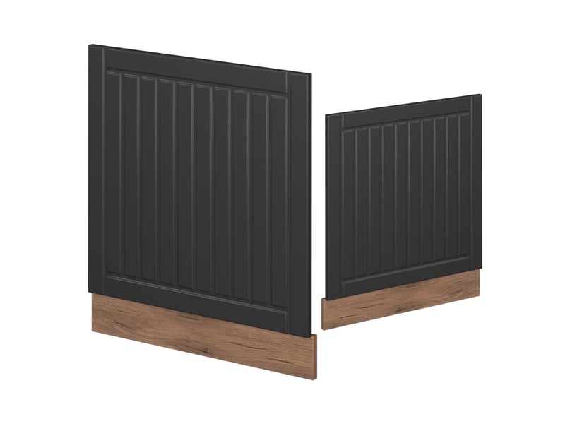  Vicco façade, gris foncéchêne de force doré, 60cm, pt anthracite  - Conforama D