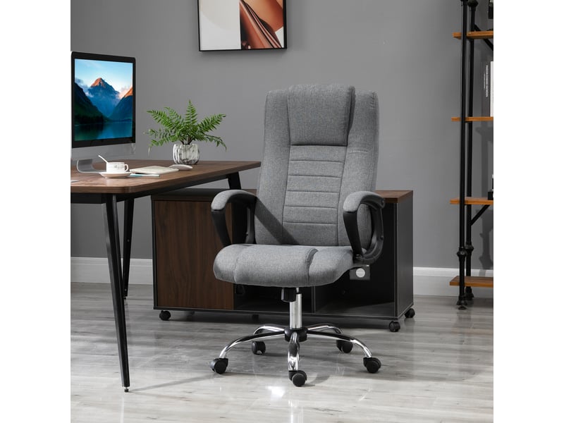  Fauteuil de bureau ergonomique de style présidentiel, réglable en hauteur et en inclinaison, 62 x 76 x 110-119 cm  - Conforama C